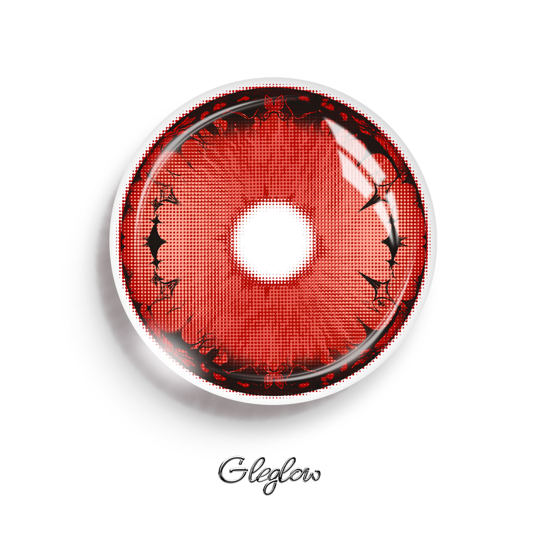 Veila Red - 1 Year, 2 lenses Colored Contacts - Gleglow