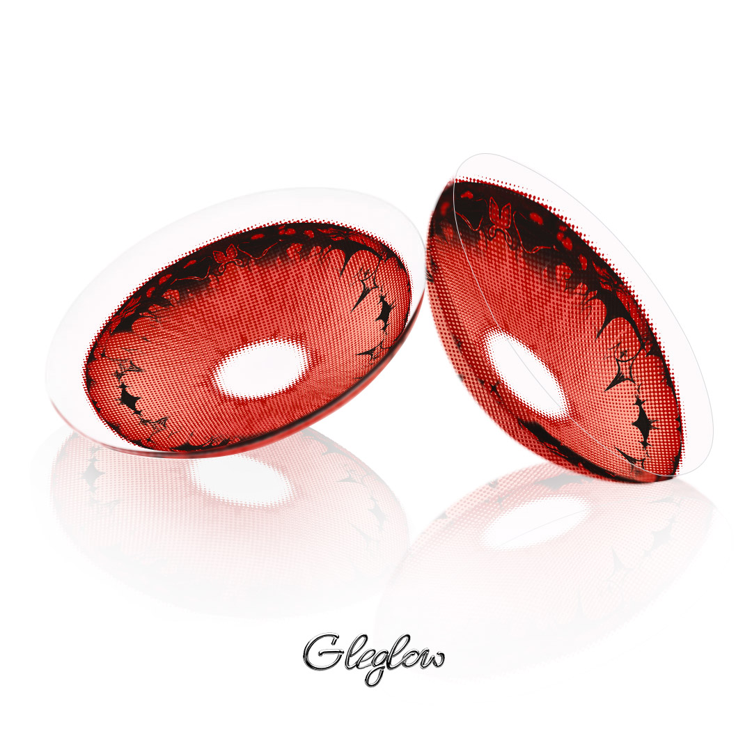 Veila Red - 1 Year, 2 lenses Colored Contacts - Gleglow