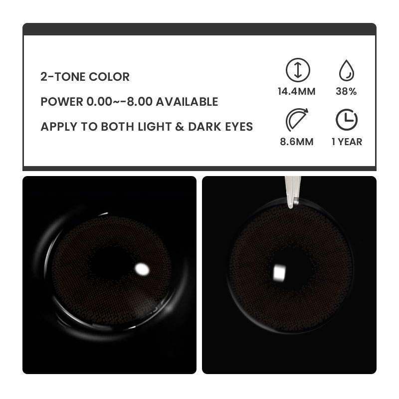 Velma Brown- 1 Year, 2 lenses Colored Contacts - Gleglow