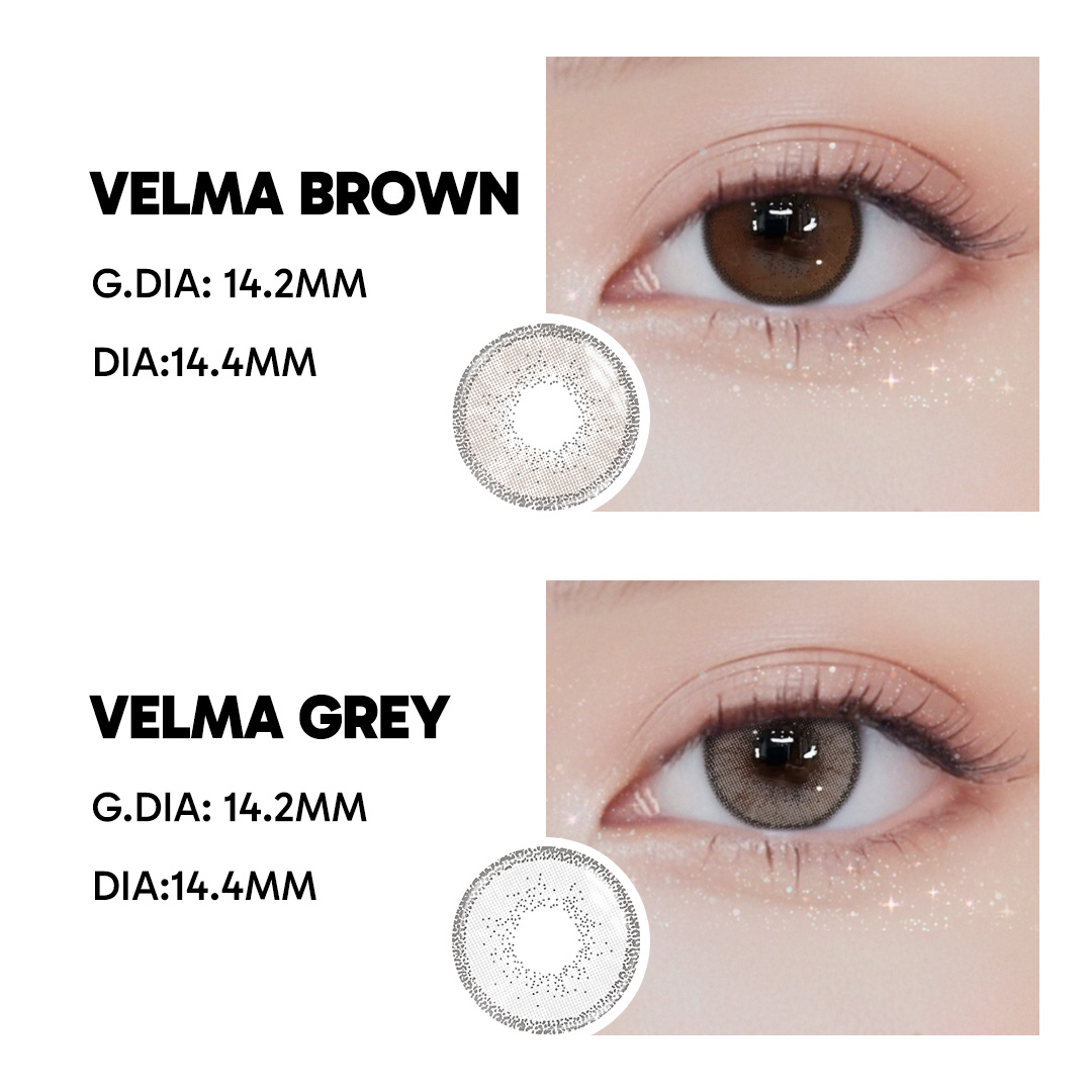 Velma Brown- 1 Year, 2 lenses Colored Contacts - Gleglow