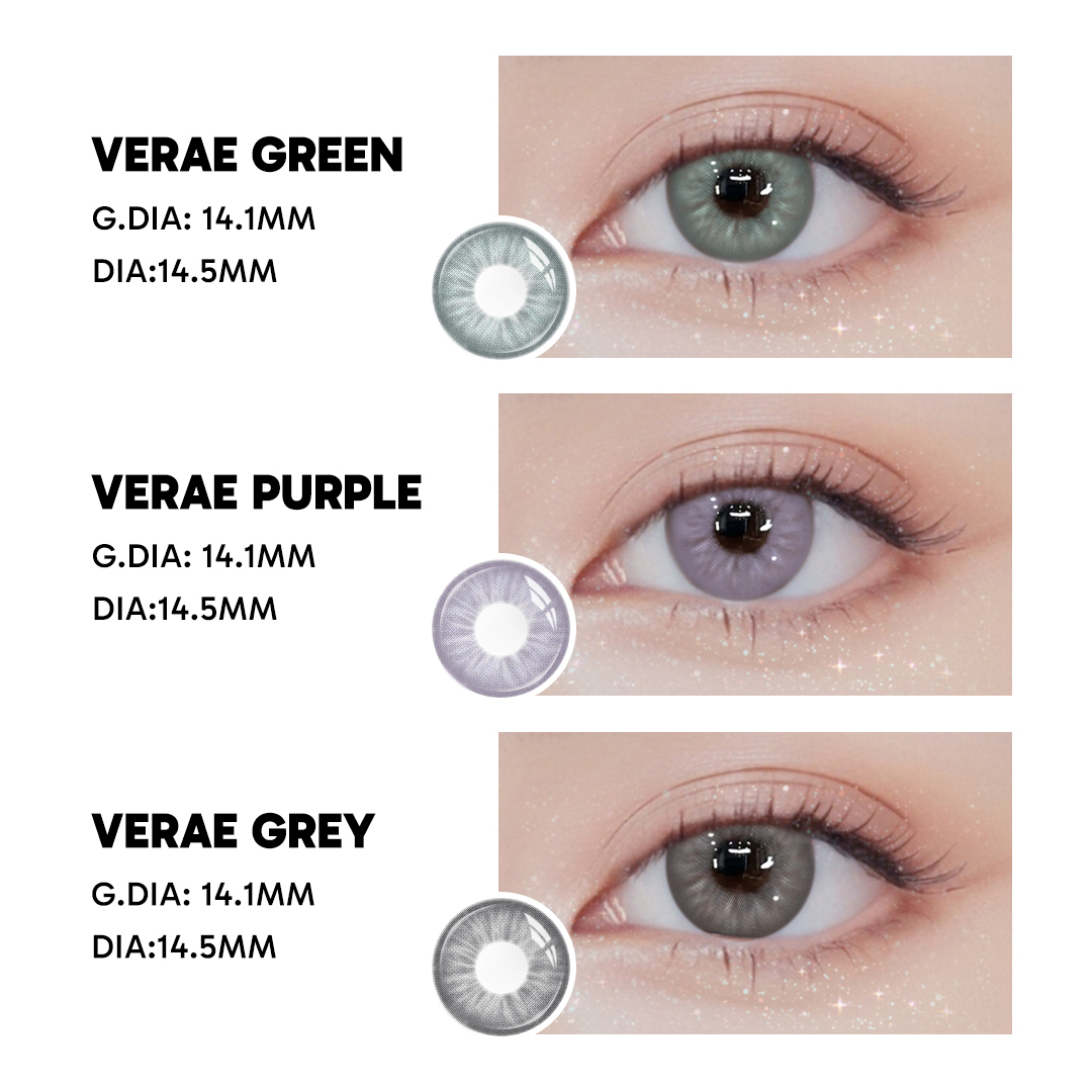 Verae Grey - 6-month，2 lenses Colored Contacts - Gleglow
