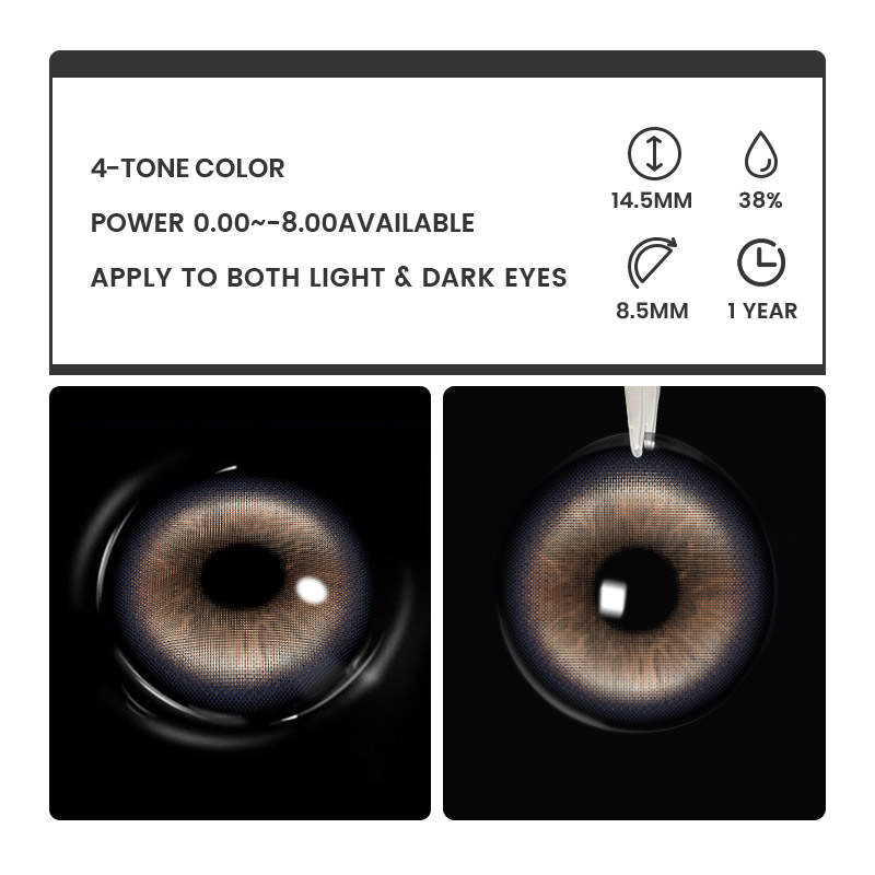 Viora Brown - 1 Year, 2 lenses Colored Contacts - Gleglow