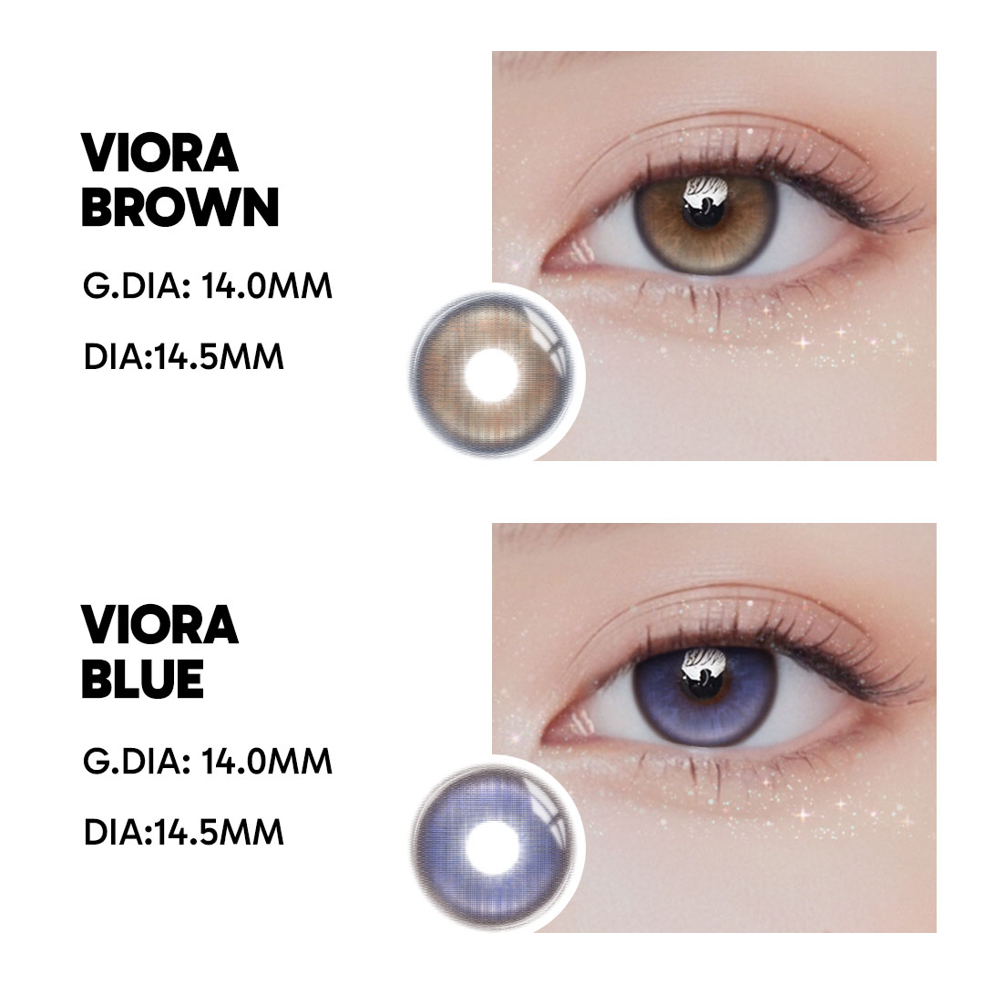 Viora Brown - 1 Year, 2 lenses Colored Contacts - Gleglow