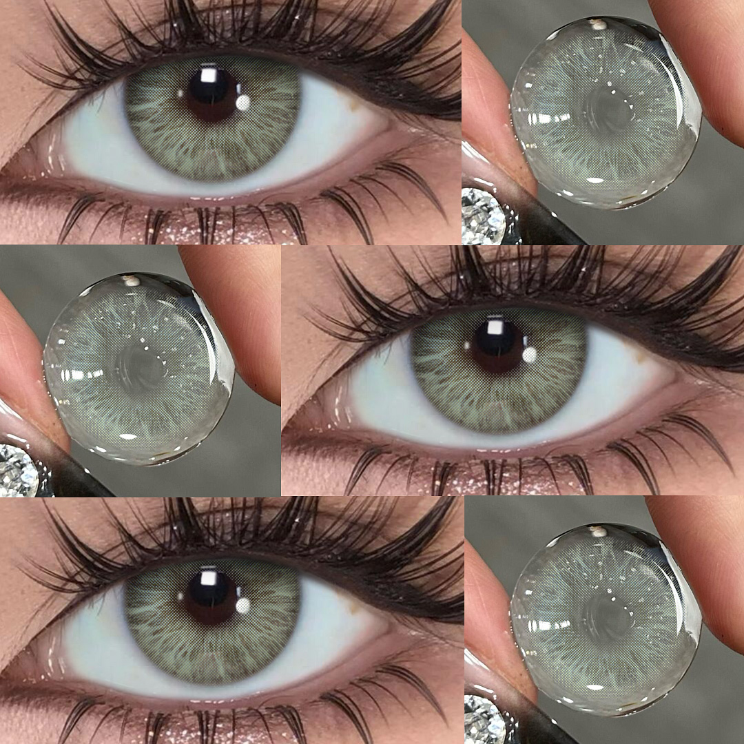 Silver Veil Blue - 1 Year, 2 lenses Colored Contacts - Gleglow