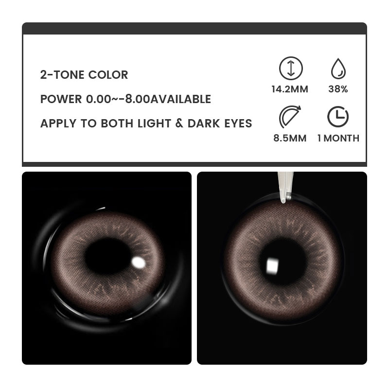 Zephyris Chocolate - monthly, 2 lenses Colored Contacts - Gleglow