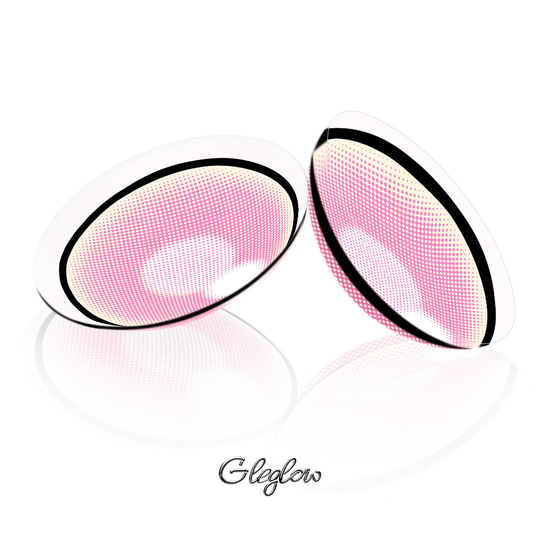 Zinnia Pink - 1 Year, 2 lenses Colored Contacts - Gleglow