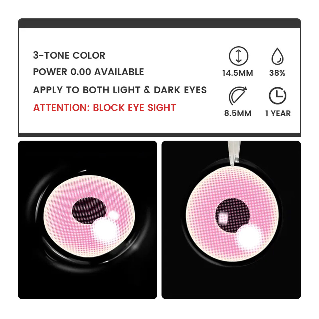 Zinnia Pink - 1 Year, 2 lenses