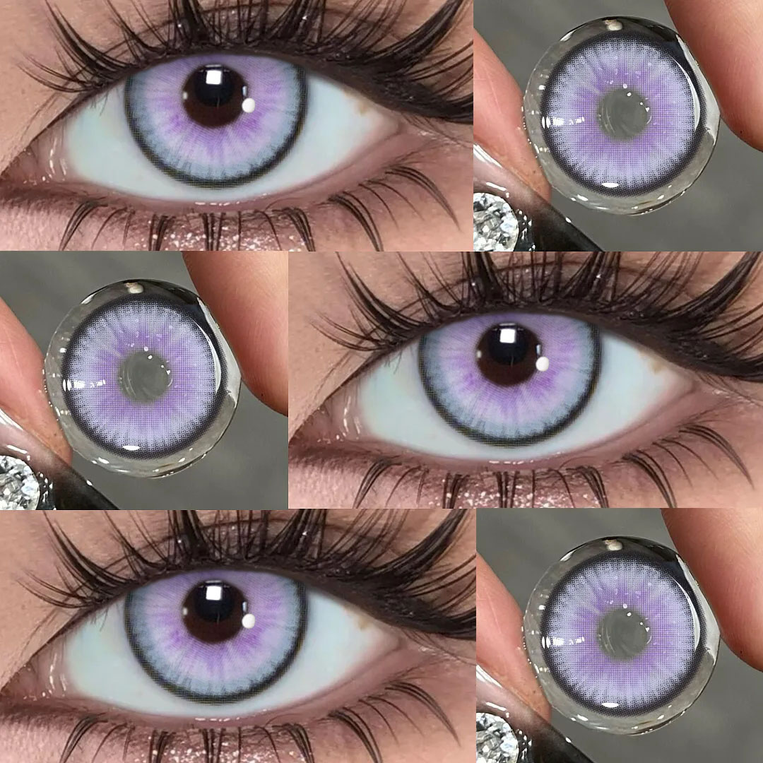 Kaien Purple - 1 Year, 2 lenses Colored Contacts - Gleglow