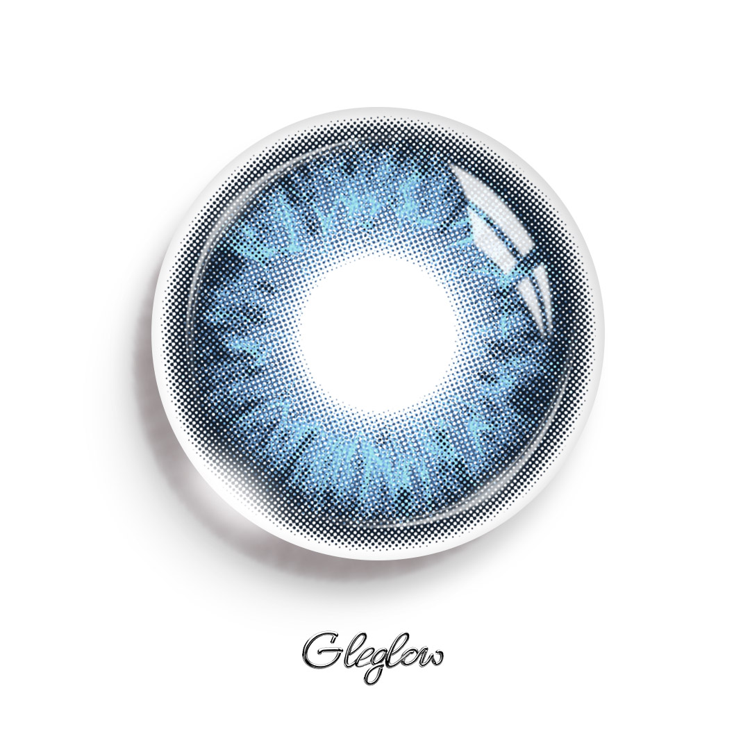 Vessia Blue - 1 Year, 2 lenses Colored Contacts - Gleglow
