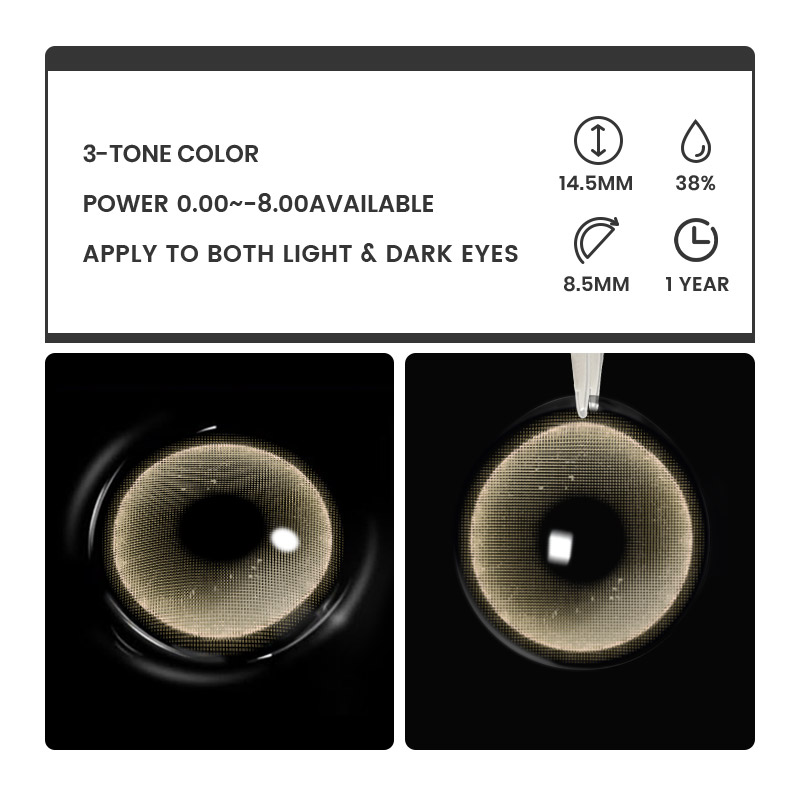 Cela Brown - 1 Year, 2 lenses Colored Contacts - Gleglow