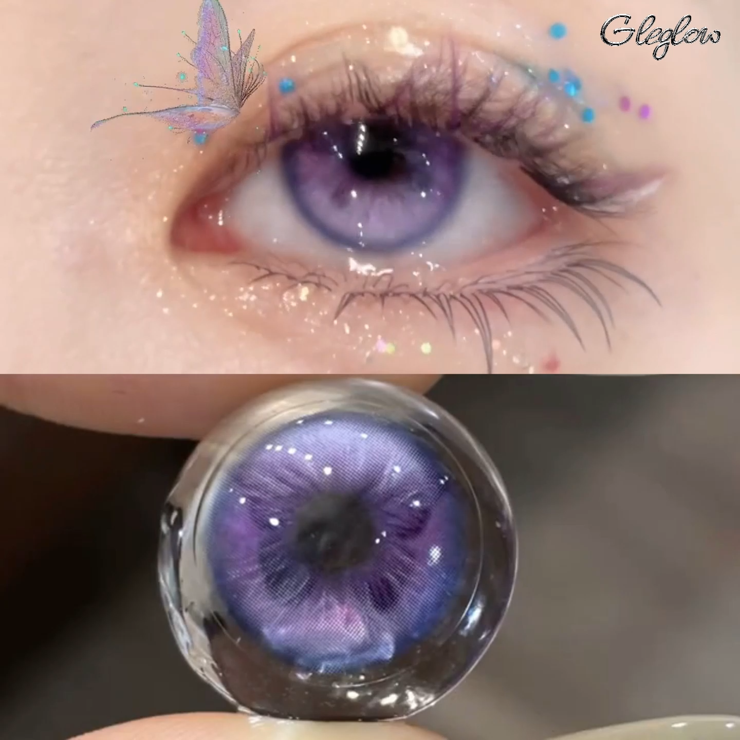Fluttery Purple - 1 Year, 2 lenses