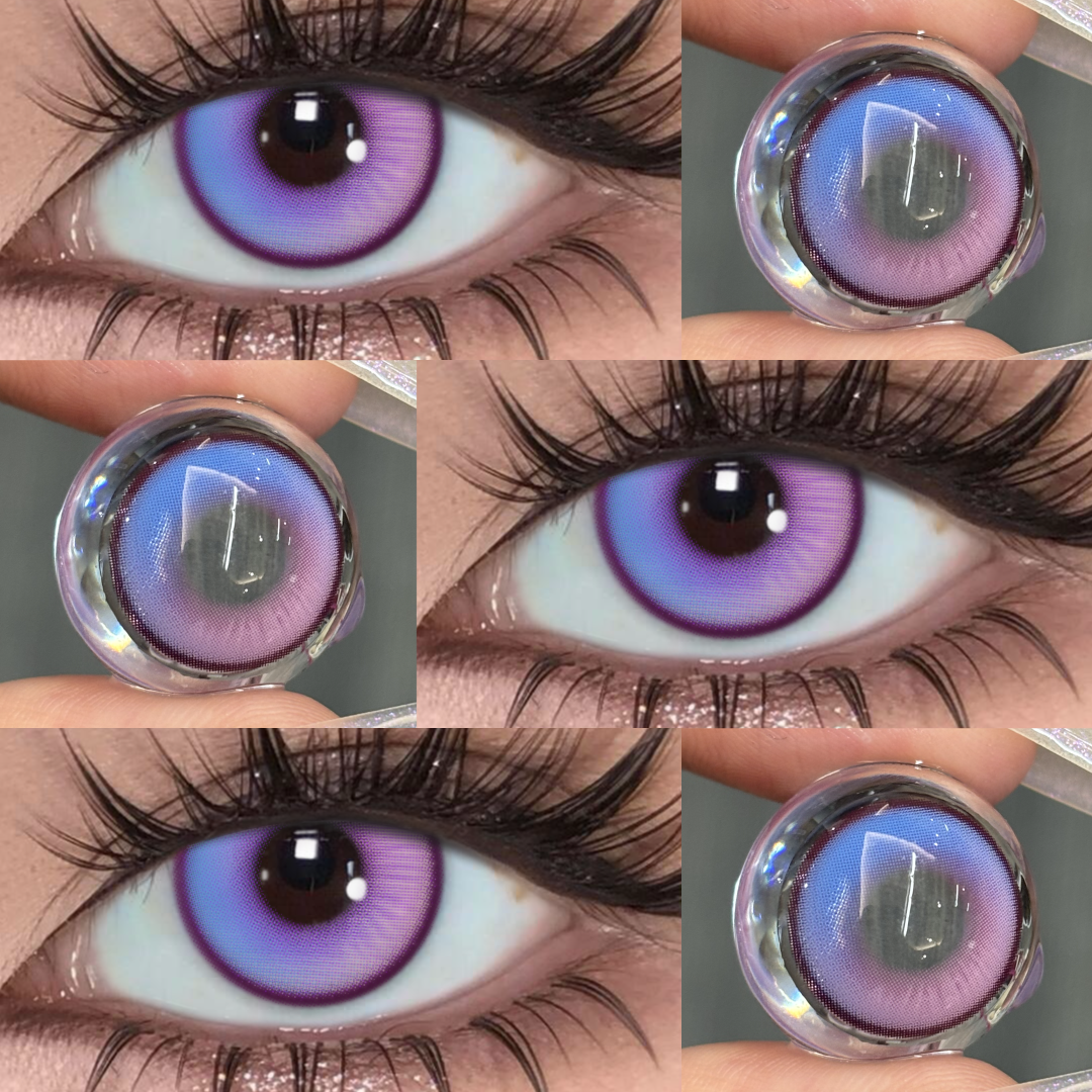 Calyx Purple - monthly, 2 lenses Colored Contacts - Gleglow