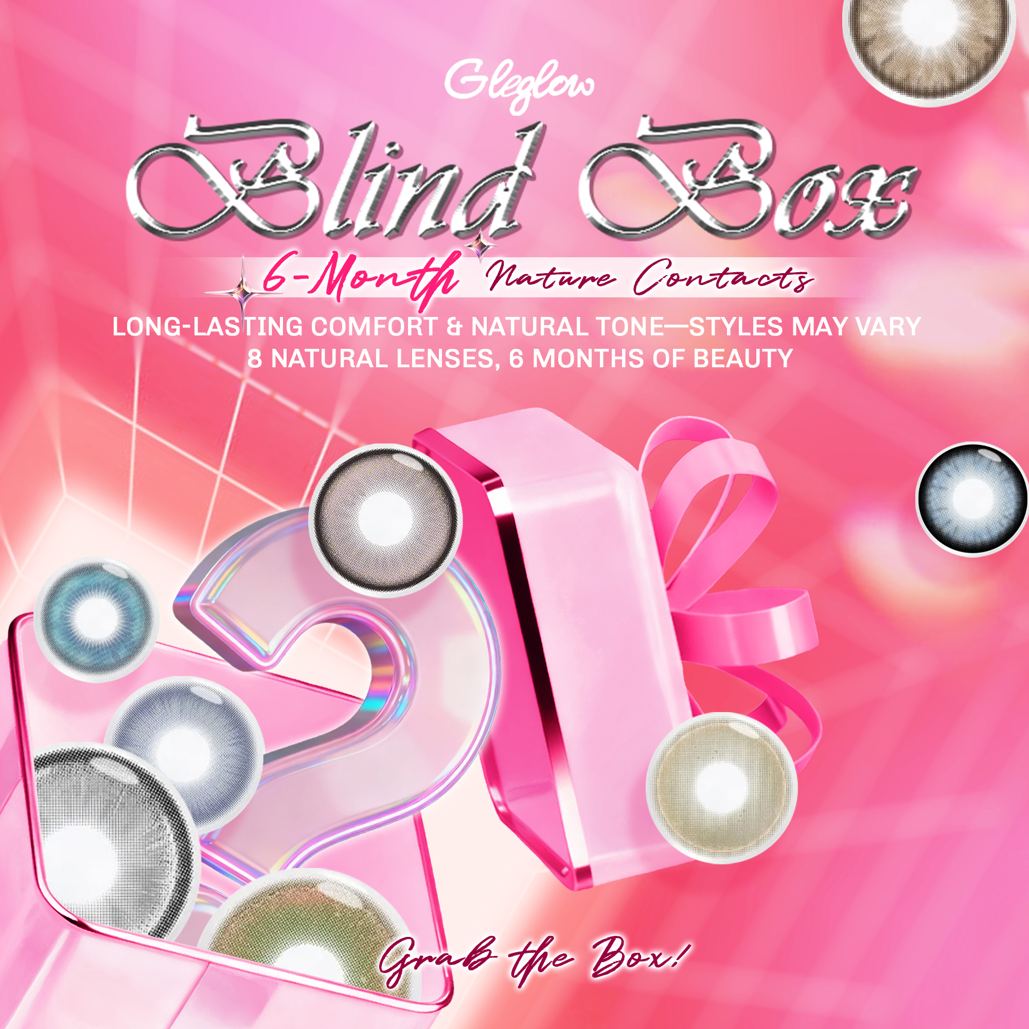 Gleglow 6-Month Nature Contacts Blind Box | 8 Pairs