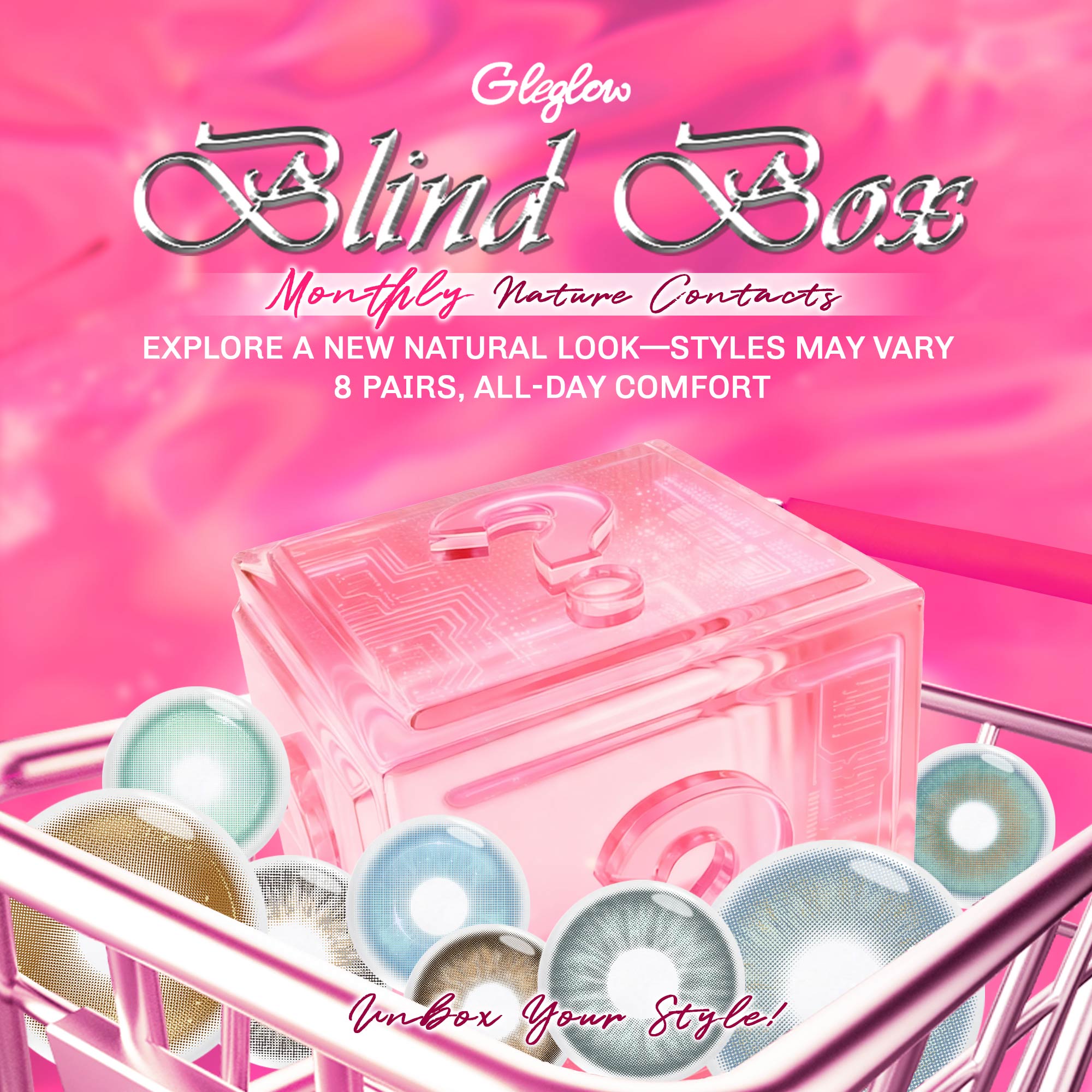Gleglow Monthly Nature Contacts Blind Box | 8 Pairs