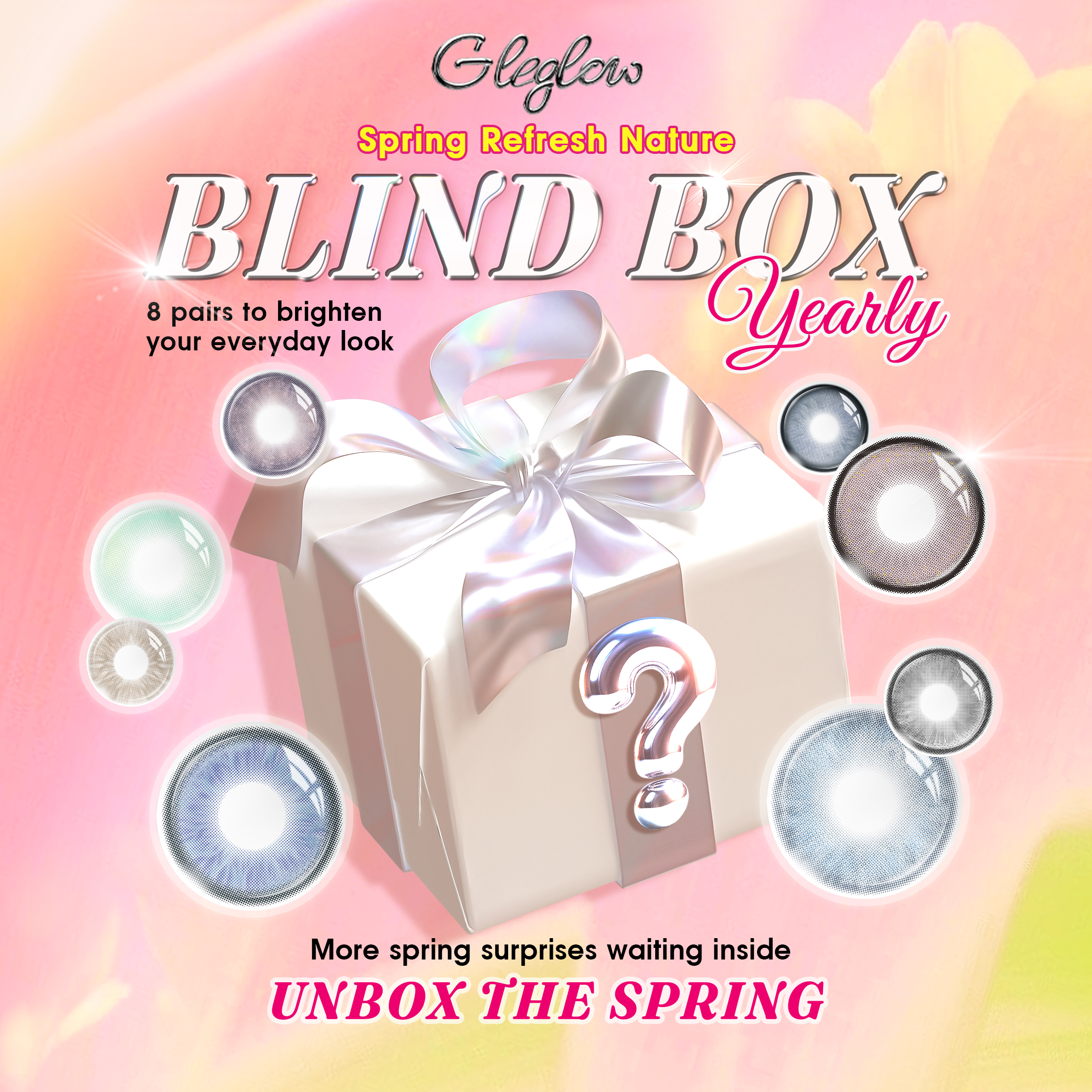 Gleglow Spring Blossom Mystery Blind Box | 8 Pairs, 1 Year