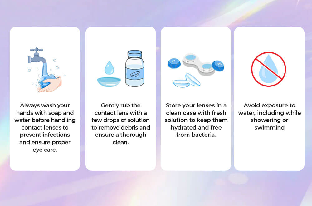 Steps for Safe and Clean Contact Lens Care