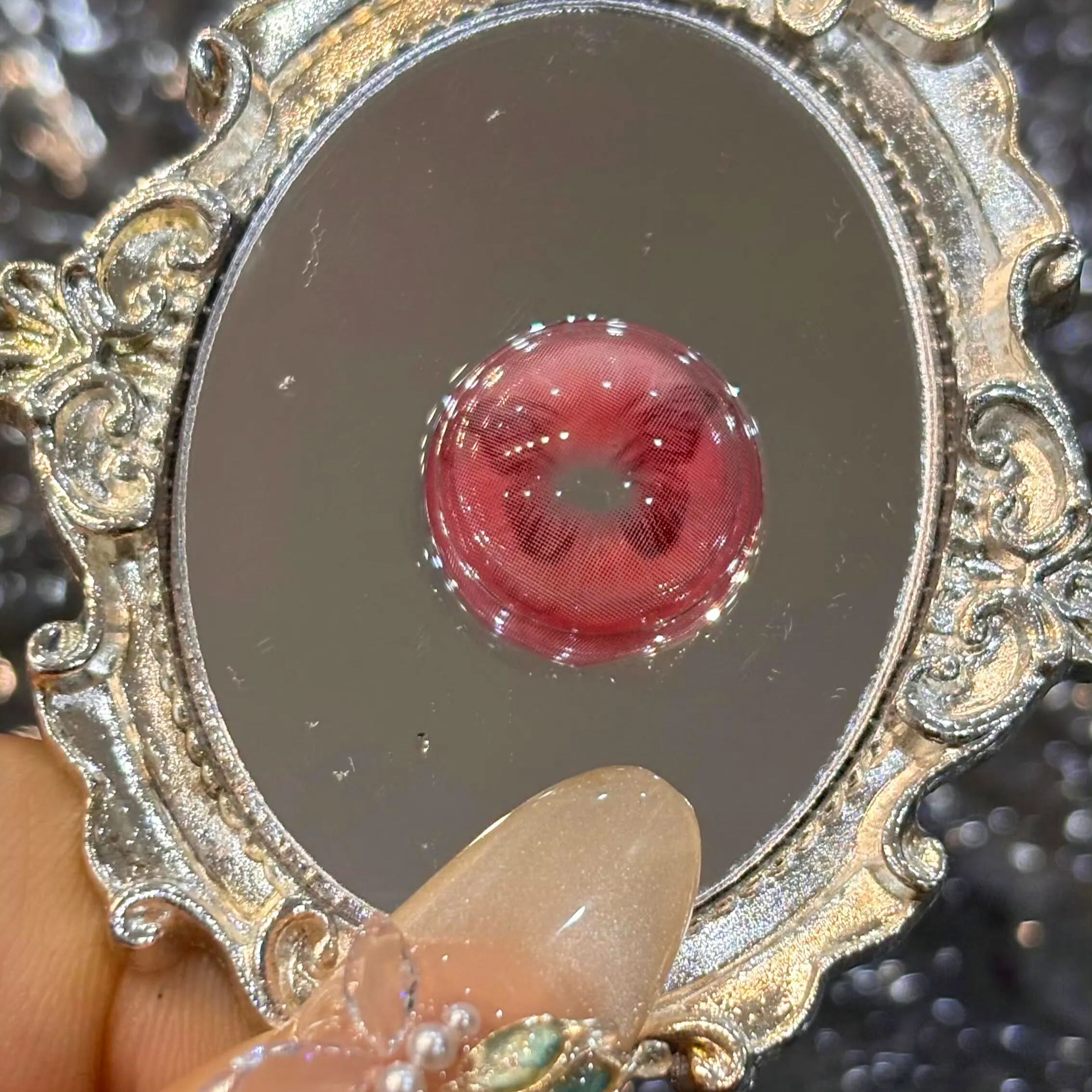 Fluttery Pink - 1 Year, 2 lenses Colored Contacts - Gleglow