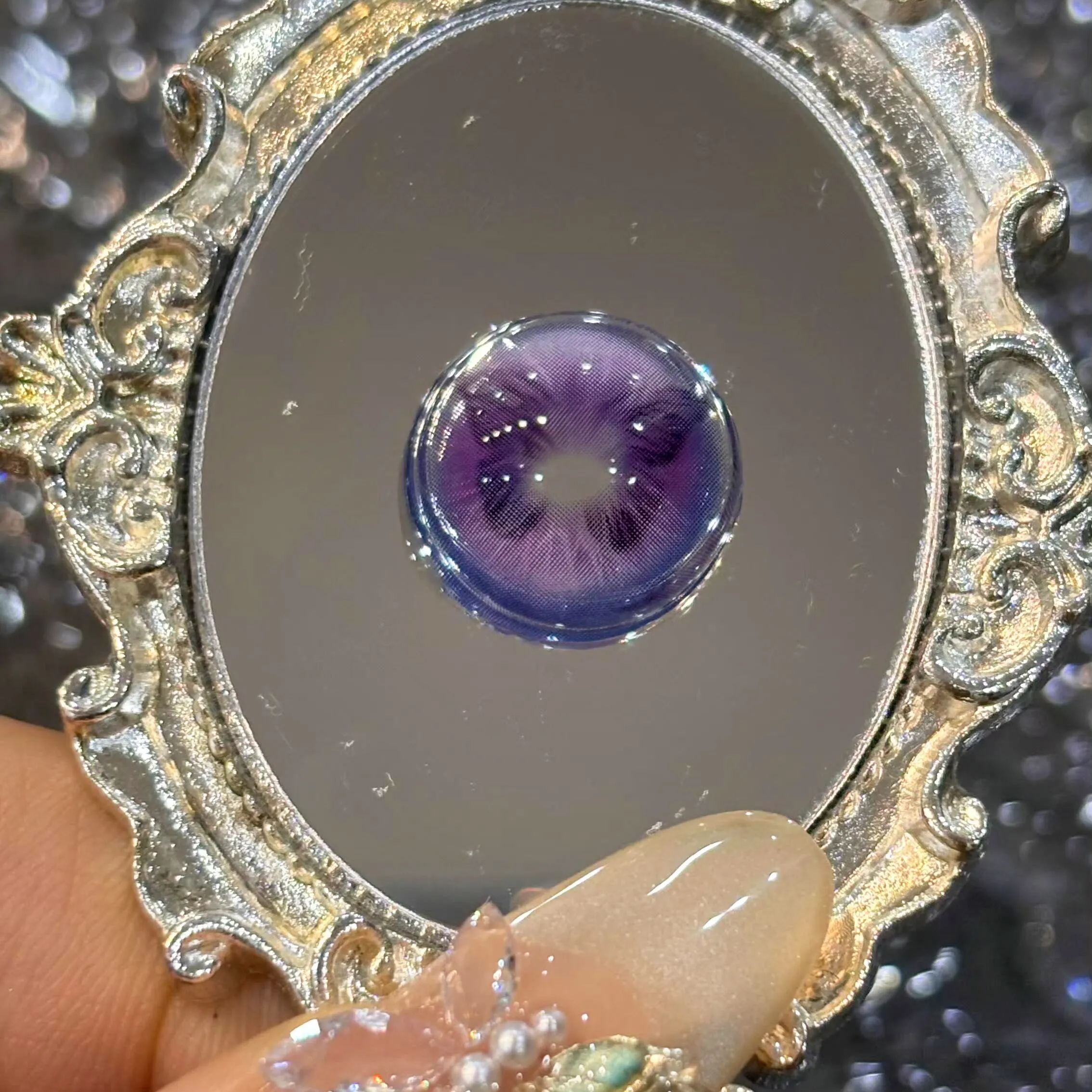 Fluttery Purple - 1 Year, 2 lenses Colored Contacts - Gleglow