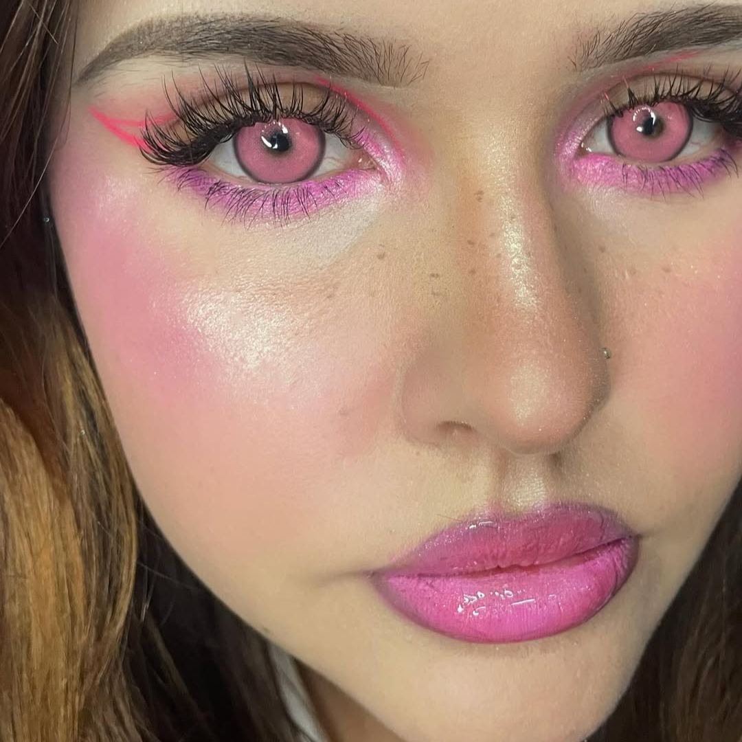 Selene Pink - 1 Day, 2 lenses Colored Contacts - Gleglow