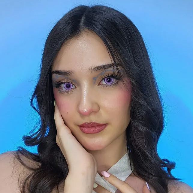 Aeon Purple - 6-month，2 lenses Colored Contacts - Gleglow