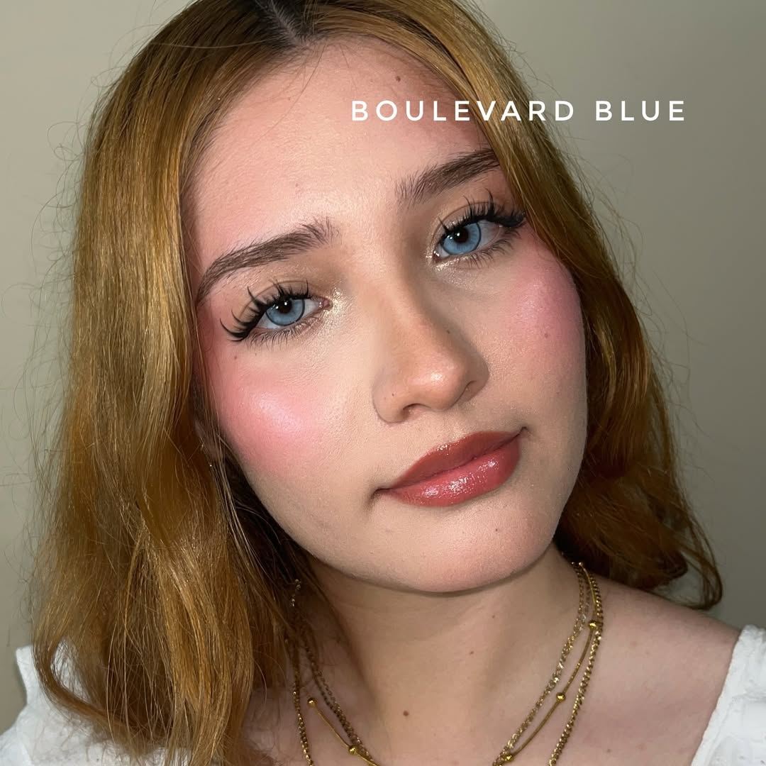 Boulevard Blue - 1 Year, 2 lenses Colored Contacts - Gleglow