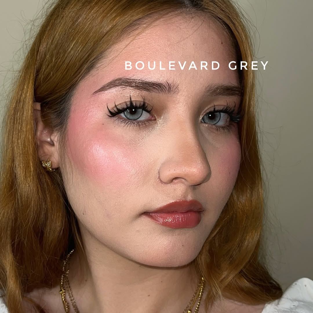 Boulevard Grey - 6-month，2 lenses Colored Contacts - Gleglow