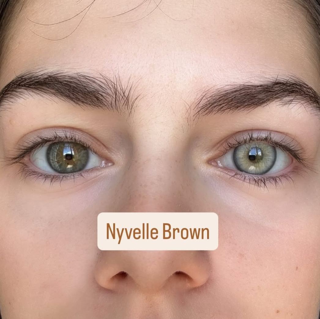Nyvelle Brown - 1 Year, 2 lenses Colored Contacts - Gleglow