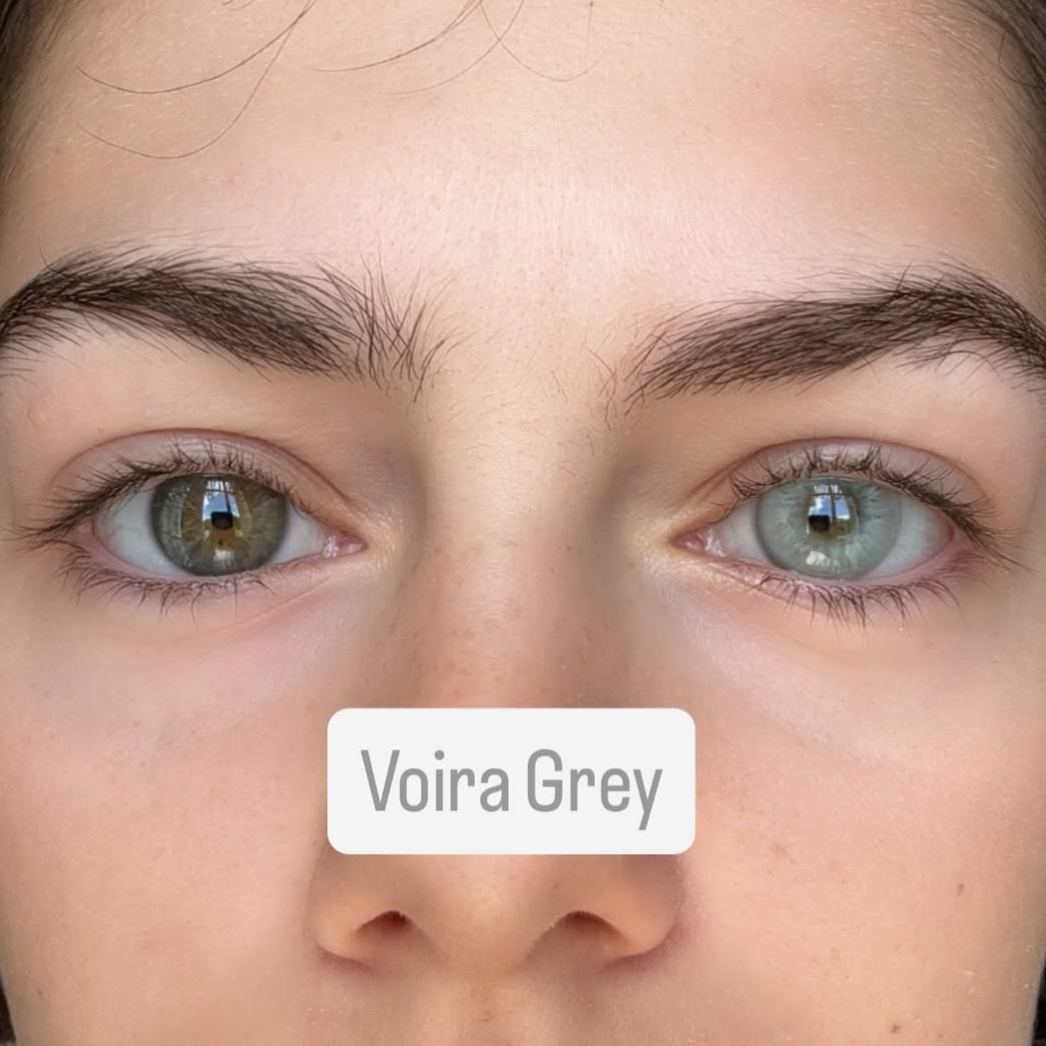 Voira Grey - 1 Year, 2 lenses Colored Contacts - Gleglow