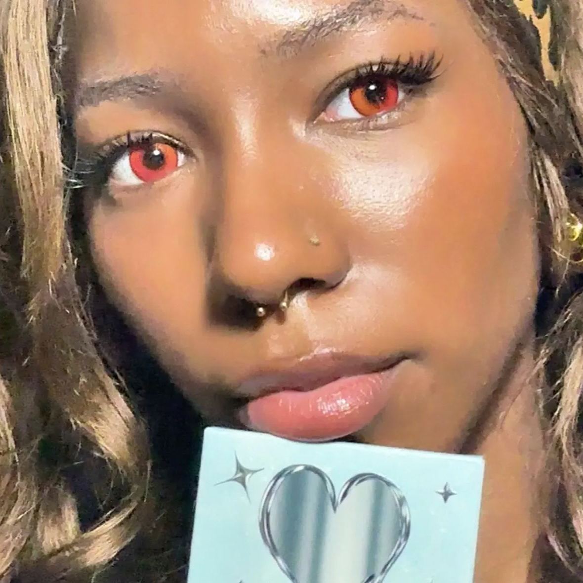 Calyx Red - 1 Year, 2 lenses Colored Contacts - Gleglow