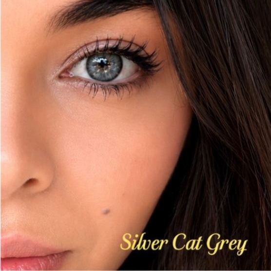 Silver Cat Grey Contact Lenses – 1 Year, 2 Lenses