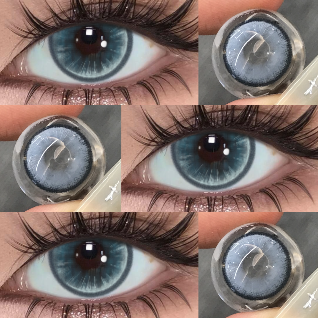 Boulevard Blue - 1 Year, 2 lenses Colored Contacts - Gleglow