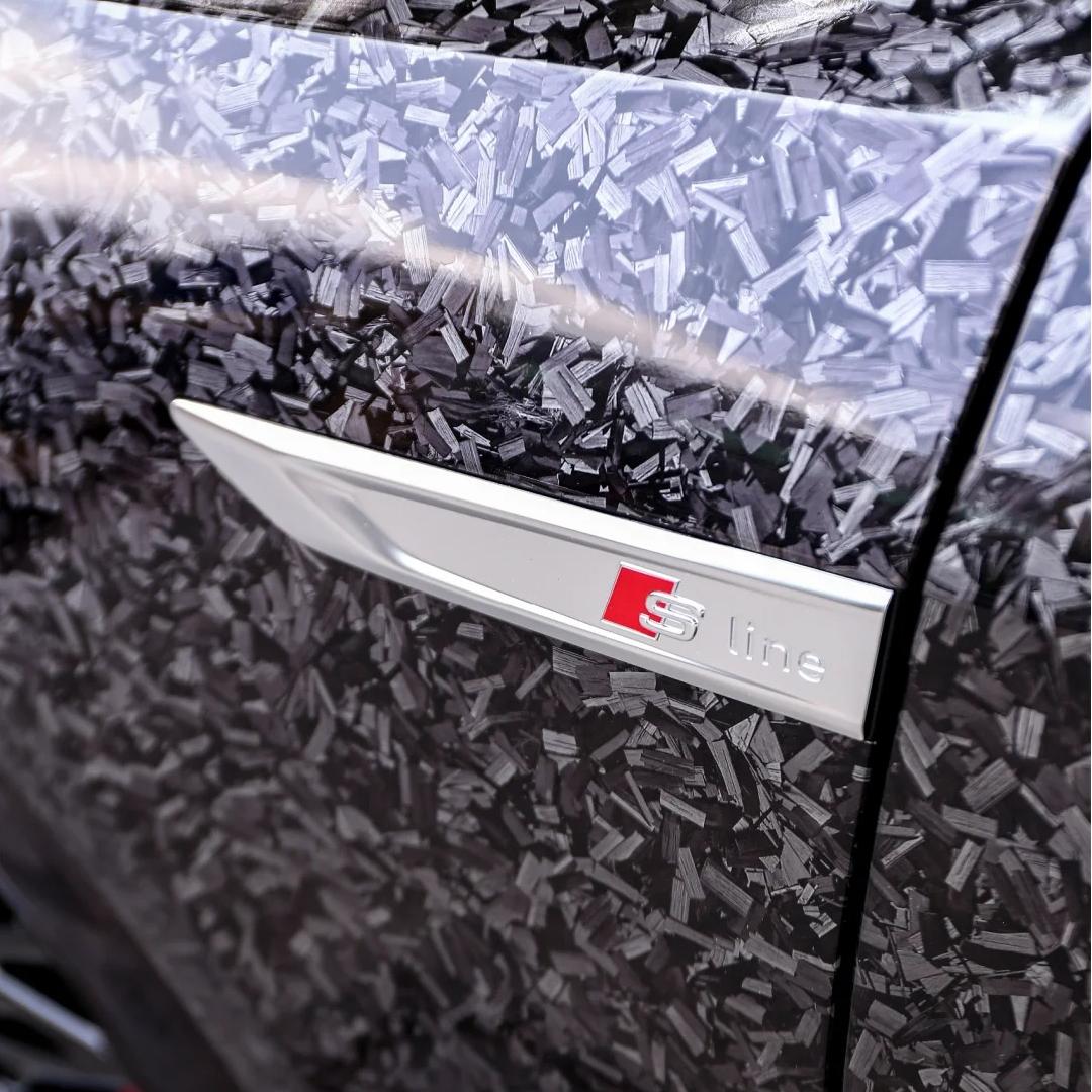 black forged carbon vinyl wrap