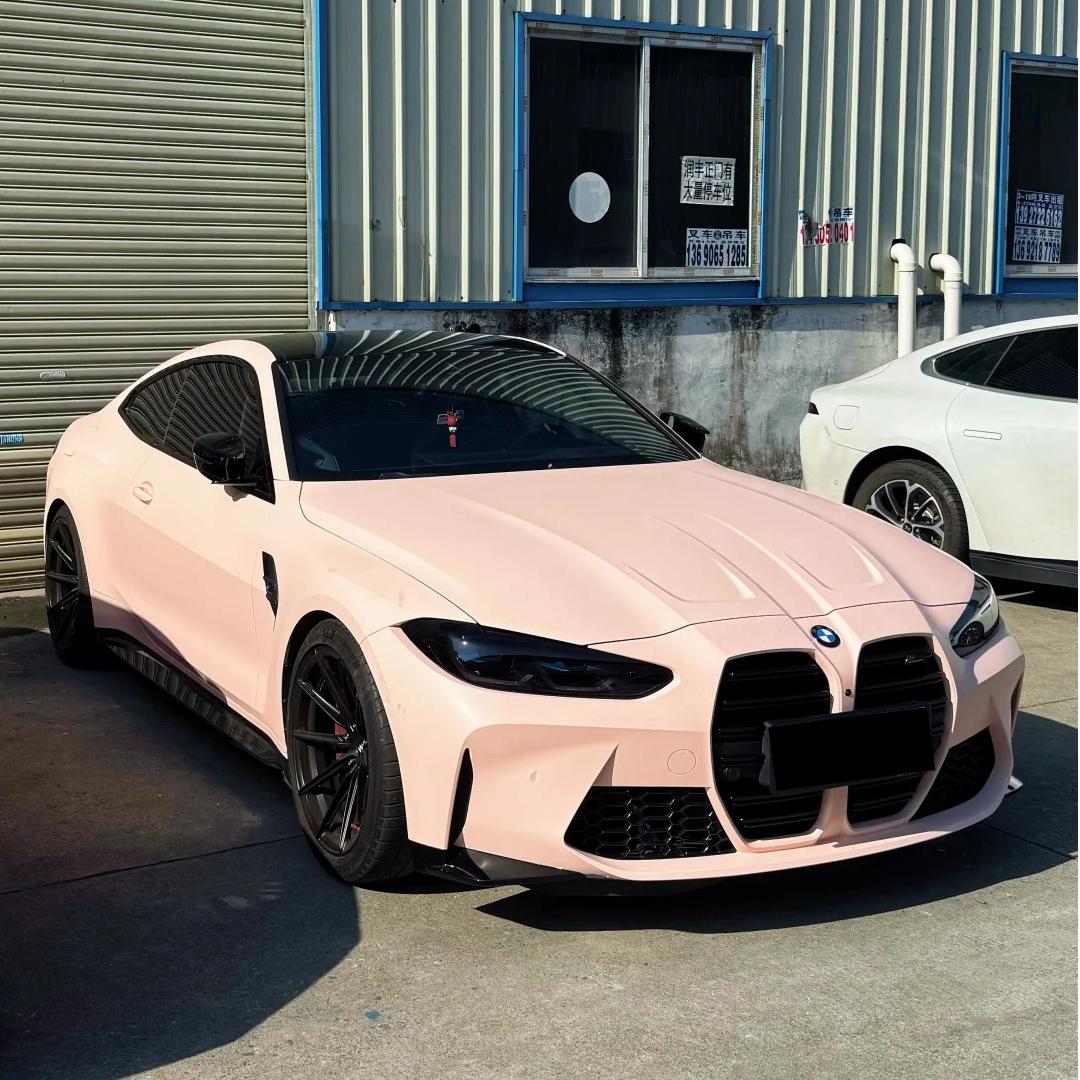 baby pink vinyl wrap