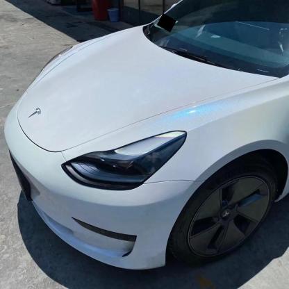 white with blue pearl wrap