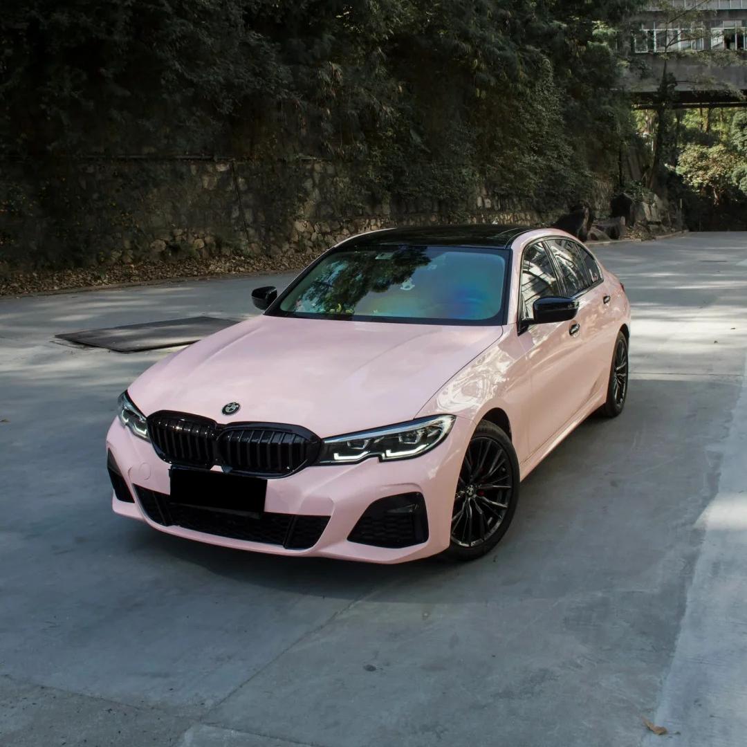 baby pink vinyl wrap