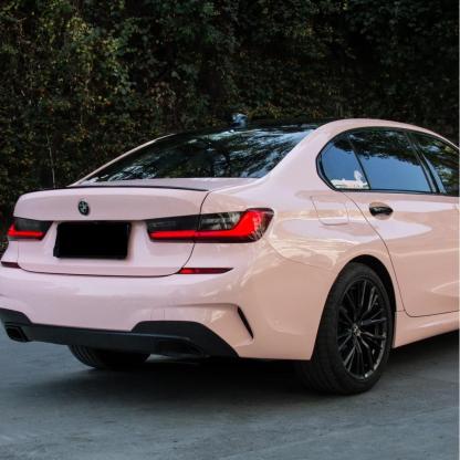 baby pink car wrap