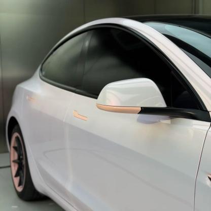 Glossy Flower Pink Car Wrap