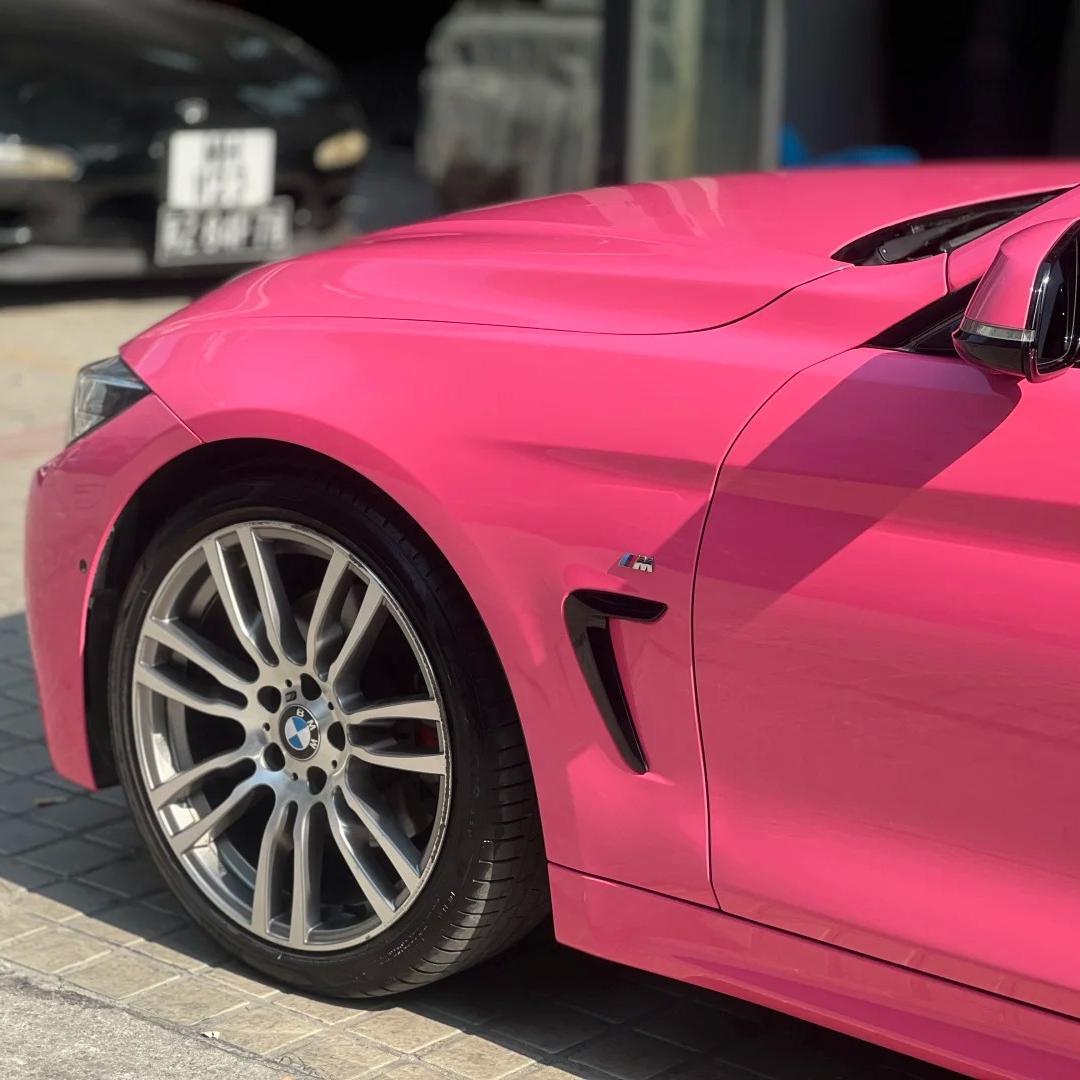 Gloss Princess Pink Car Vinyl Wrap