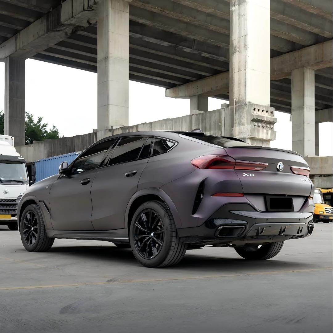 matte metallic purple black car vinyl wrap