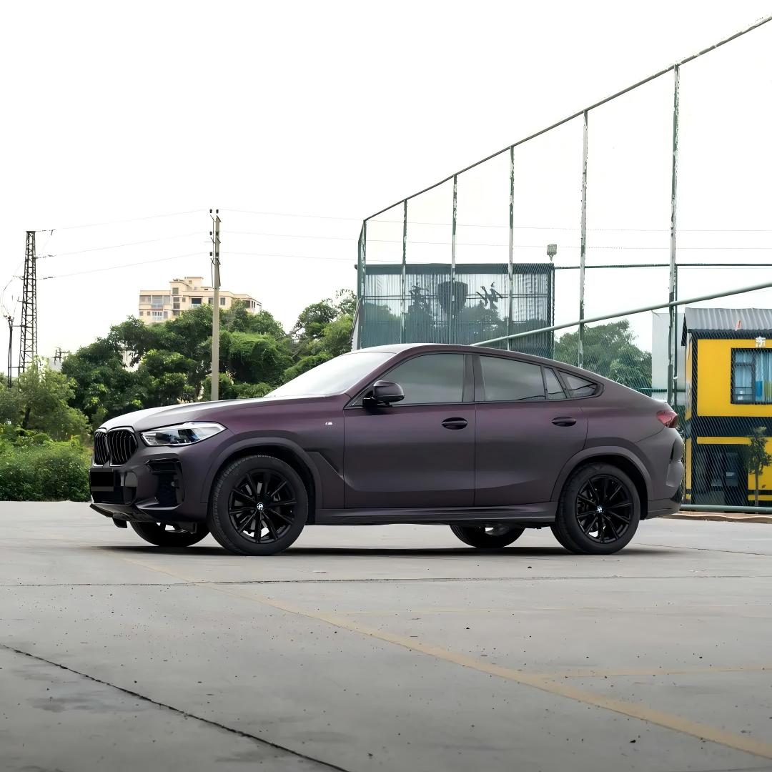 matte black purple wrap