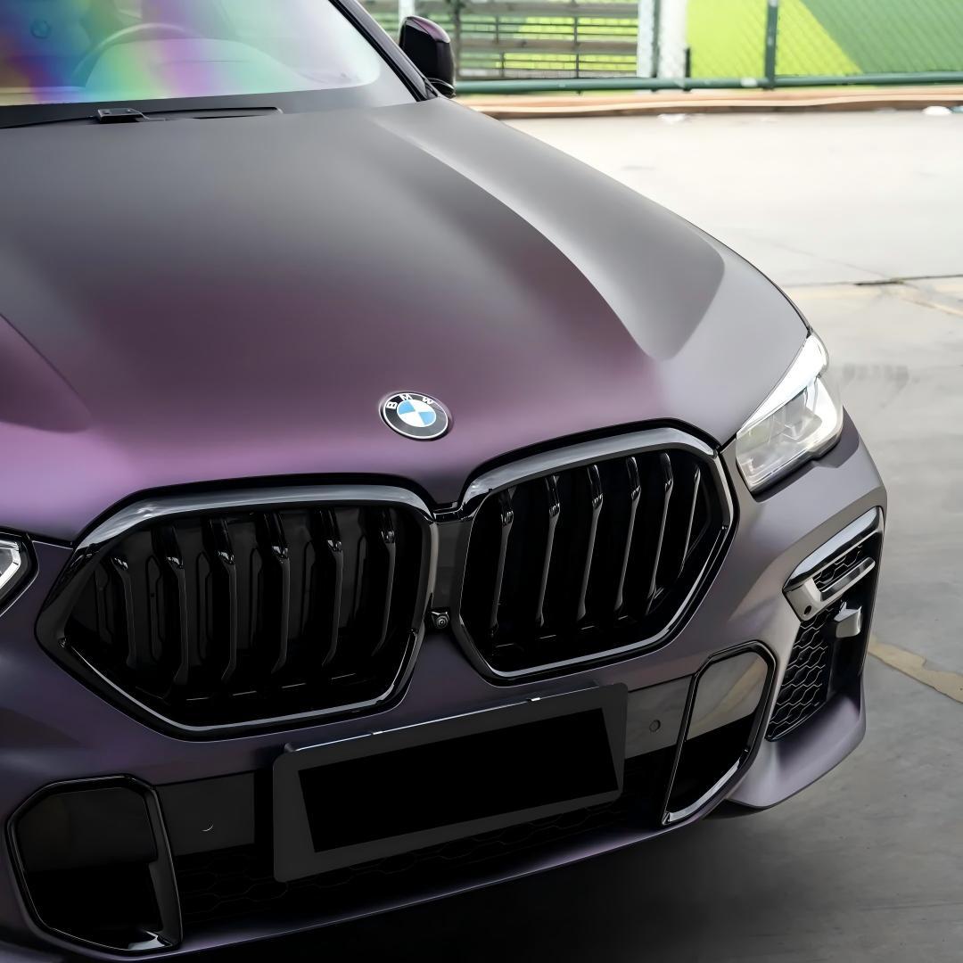 matte black purple wrap