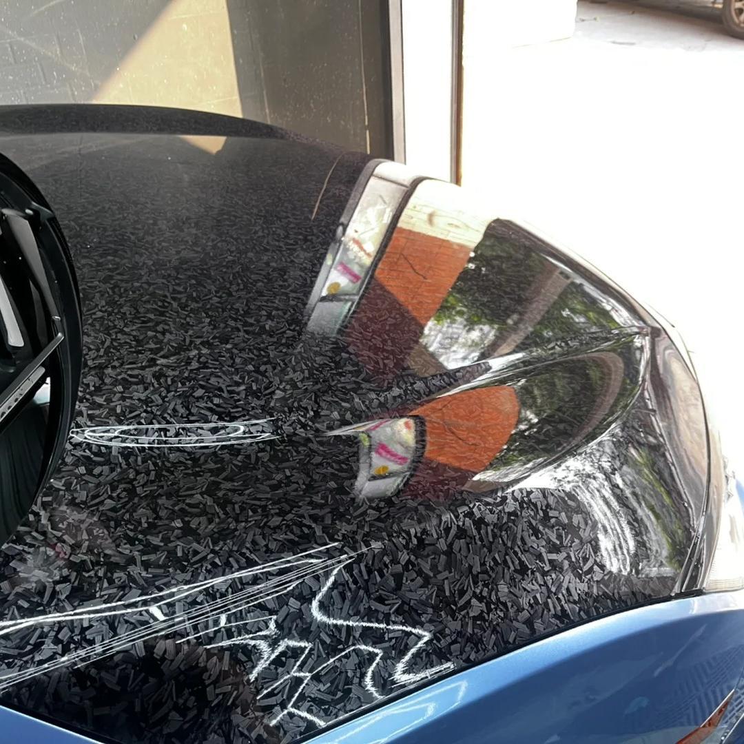 black forged carbon vinyl wrap