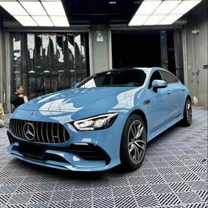 china blue wrap car