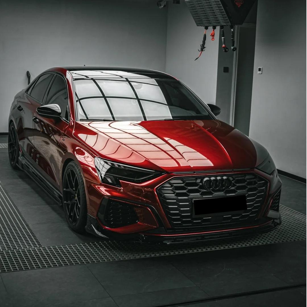 gloss blood red vinyl wrap