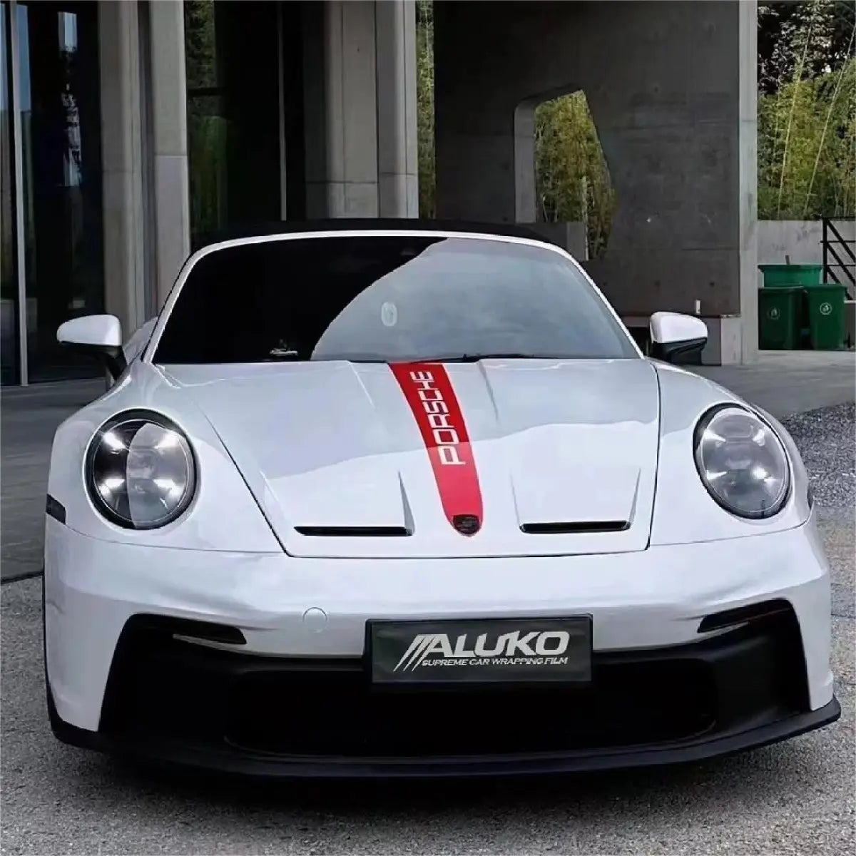 Gloss Crescent White Car Vinyl Wrap PET