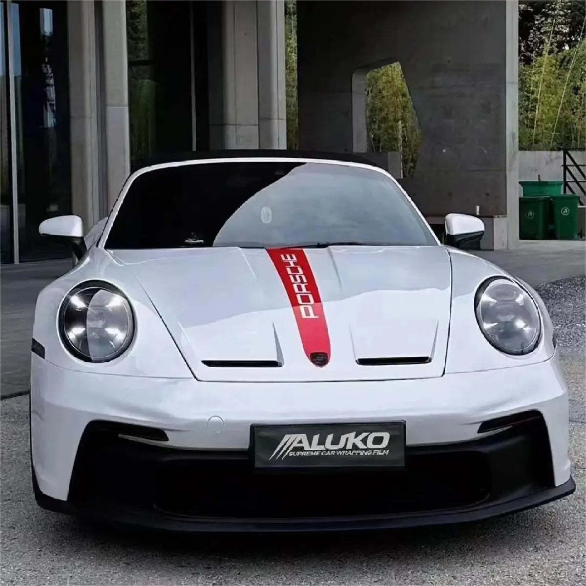 Gloss Crescent White Car Vinyl Wrap PET