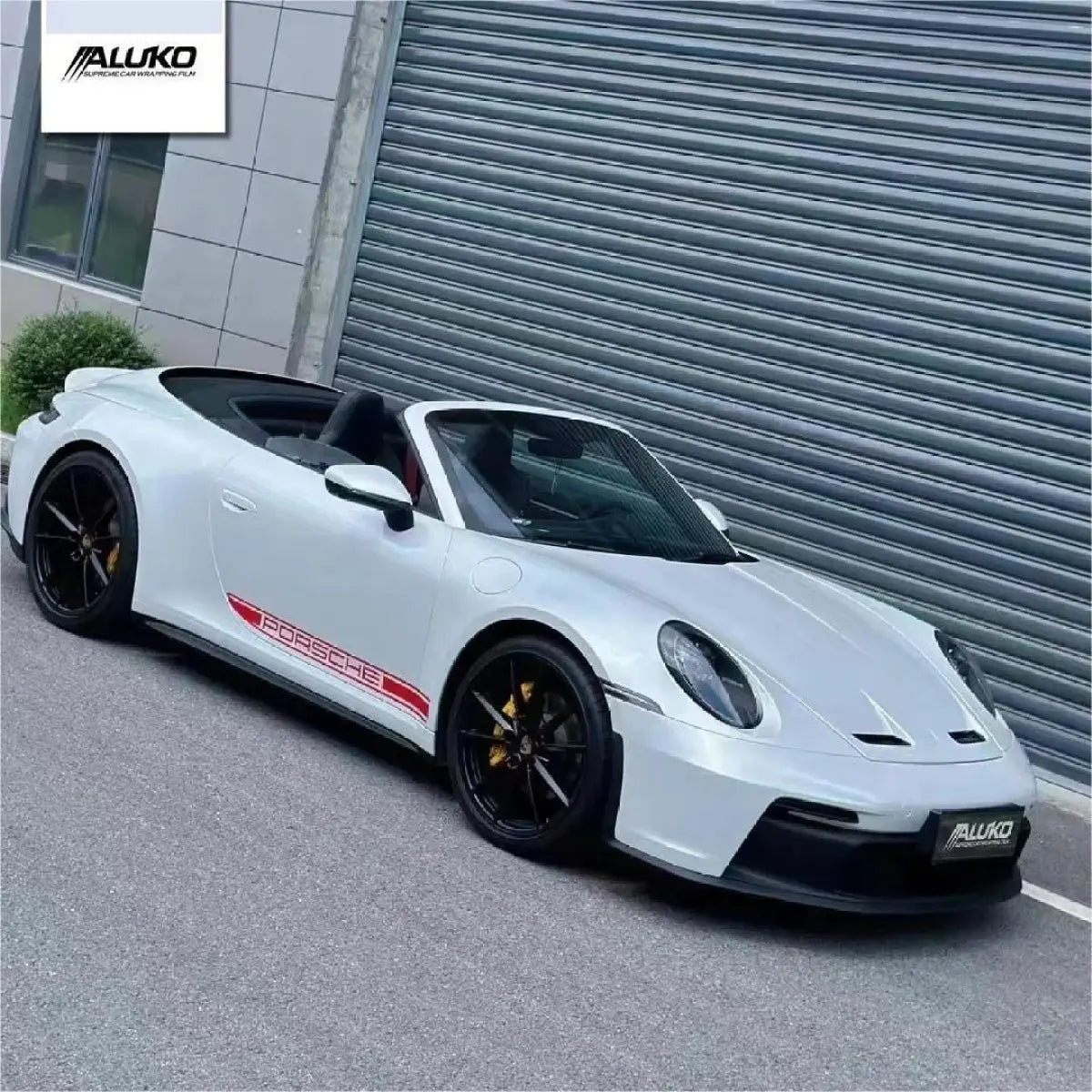 Gloss Crescent White Car Vinyl Wrap PET