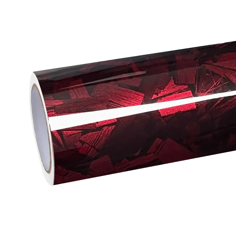 red forged carbon fiber wrap