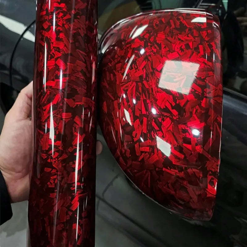 red forged carbon fiber