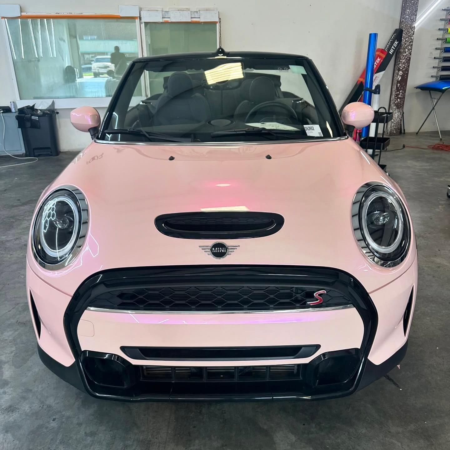 pink purple car wrap